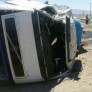 واژگونی کامیون در جاده زرند-بافق یک کشته برجای گذاشت